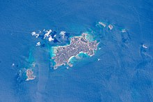 Princess Margaret said that Mustique (pictured) is "the only place I can relax". ISS-47 Mustique Island, Grenadines.jpg