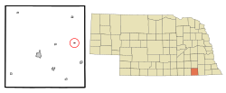 Location of Harbine, Nebraska