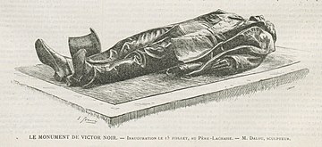 Le gisant lors de son inauguration dans Le Journal de la Marne du 26 juillet 1891.