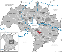 Läget för Köfering i Landkreis Regensburg