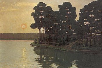 Märkischer See bij zonsondergang (1895)