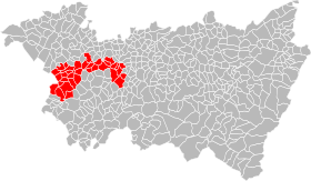 Localisation de Communauté de communes de Bulgnéville entre Xaintois et Bassigny