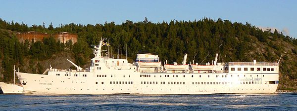 M/S Birger Jarl 2007 på väg till Åland.