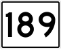 State Route 189 marker