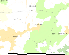 Poziția localității Journans