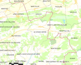 Mapa obce Le Grand-Serre