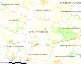 Mapa obce Saint-Augustin-des-Bois