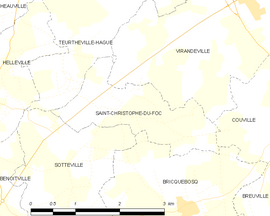 Mapa obce Saint-Christophe-du-Foc