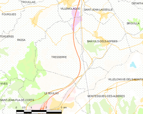 Poziția localității Tresserre