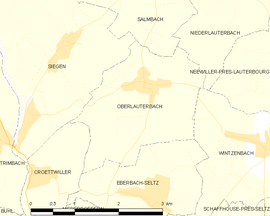 Mapa obce Oberlauterbach