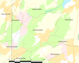 Mapa obce Pulversheim