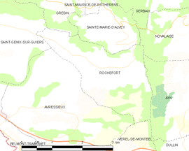 Mapa obce Rochefort