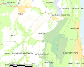 Mapa obce Saint-Paul