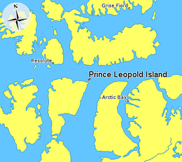 Карта с указанием острова Принца Леопольда, Нунавут, Канада.png
