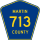 County Road 713 marker