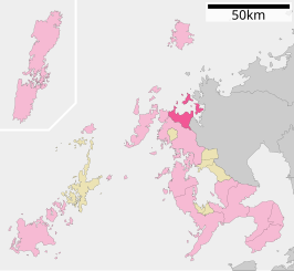 Situering van Matsuura in de prefectuur Nagasaki