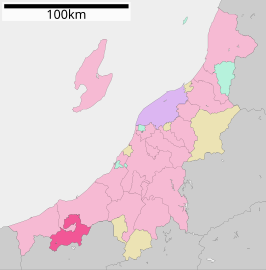 Situering van Myōkō in de prefectuur Niigata