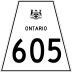 Highway 605 marker