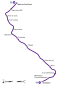 [1] Plan géographique de la ligne de métro 14 de Paris.