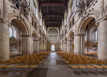 The nave facing west