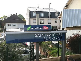 奥尔日河畔圣米歇尔火车站站牌