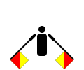 Semaphore D for CND logo, via wikipedia.