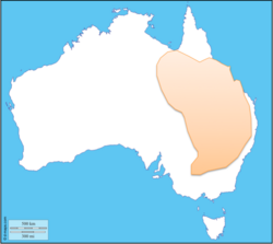 Udbredelsen i Australien af plettet løvhyttefugl