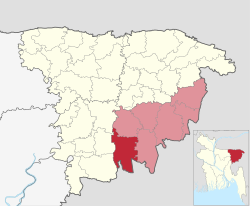 Location of Sreemangal