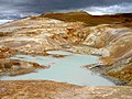 Depósitos y lago de azufre en Krafla