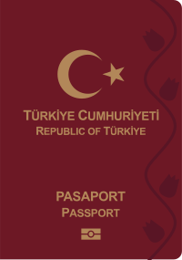 Cari Türkiyə biometrik pasportunun üz qabığı