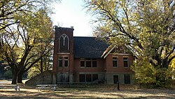 Abandoned United Brethren Church building in Elberton