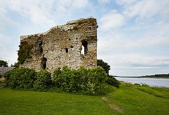 Vasknarva borgruin vid floden Narva.