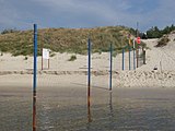 Abgezäunter Ostseestrand an der polnisch-russischen Grenze