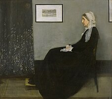Arrangement en gris et noir n°1, 1871, tableau du peintre américain James Abbott McNeill Whistler représentant la mère de l'artiste et conservé au musée d'Orsay. (définition réelle 5 897 × 5 247)