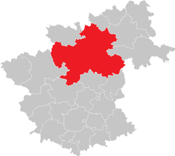 Kommunens läge i distriktet Zwettl