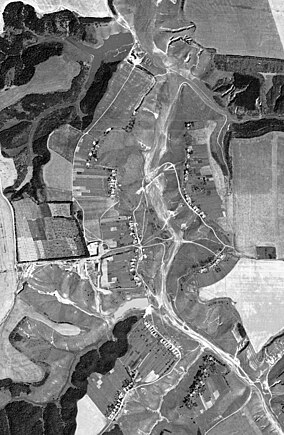 Спутниковая съёмка села Кулемзино. 1972 год