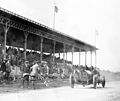 Alco automobile driven by Harry Grant winning the 1910 Vanderbilt Cup.