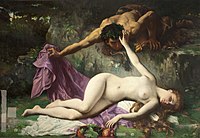 Nymphe surprise par un satyre (1875)