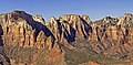 Altar of Sacrifice (centered) seen from summit of The Watchman