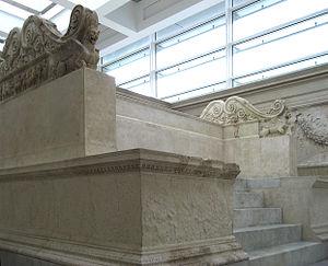 English: Ara Pacis in Rome/Italy - remains of ...
