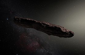 Artist's impression of ʻOumuamua