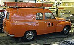 Servicebil i televerksorange; Volvo P210 Duett 1966.