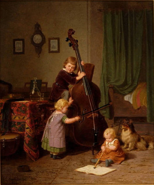 Böttcher, Christian Eduard -The Music Lesson - 1860