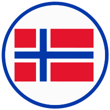 Original badge of the Norwegian national team Badge of Norway (Pantone).svg