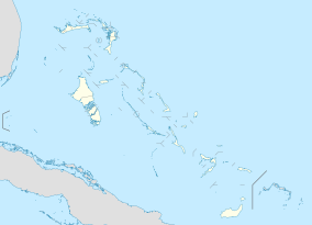 Map showing the location of Lucayan National Park