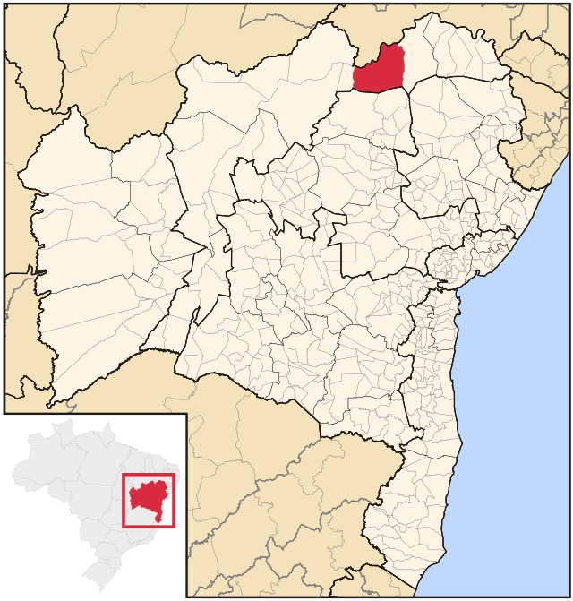 Localização de Juazeiro na Bahia