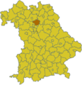 Lage des Landkreises Forchheim in Bayern