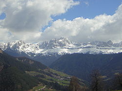 La montaro Rosengarten - Catinaccio