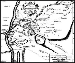 Mapa de El Cairo según dibujo de 1736