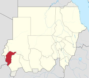 Vị trí của Trung Darfur tại Sudan